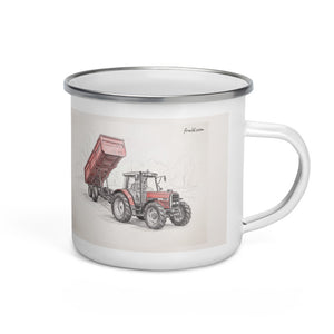 Massey Ferguson 6180 Pencil Sketch | Enamel Mug