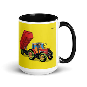 Massey Ferguson 6180 Pop Art | 15 oz Mug with Color Inside - Black