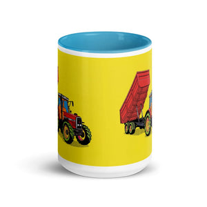 Massey Ferguson 6180 Pop Art | 15 oz Mug with Color Inside - side view
