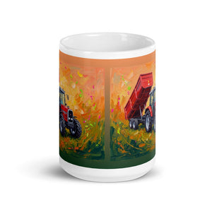 Massey Ferguson 6180 Splash Art | White Glossy Mug - view 2