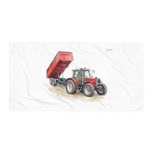 Massey Ferguson 6180 Watercolor | Beach Towel