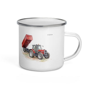Massey Ferguson 6180 Watercolor | Enamel Mug