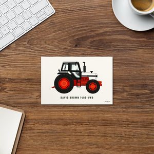 Furrow and Fields Postcard 4″×6″ David Brown 1490 4WD | Postcard Quality Farmers Merch