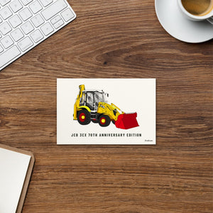 Furrow and Fields Postcard 4″×6″ JCB 3CX 70th Anniversary Edition | Postcard Quality Farmers Merch