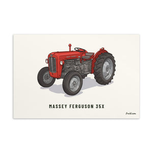 Furrow and Fields Postcard 4″×6″ Massey Ferguson 35X | Postcard Quality Farmers Merch