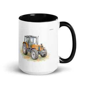 Renault 106-54 TL Watercolor | 15 oz Mug with Color Inside - Black