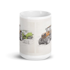 Renault Atles 926 RZ Pencil Sketch | White Glossy Mug - view 2
