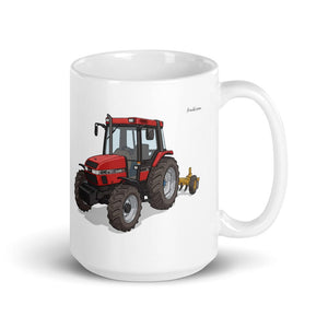 Furrow & Fields 11 oz Case IH 4240 XL Pro Illustration | White Glossy Mug Quality Farmers Merch