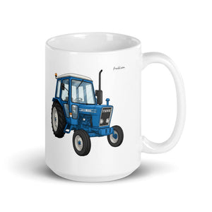 Furrow & Fields 11 oz Ford 4600 Illustration (Front) | White Glossy Mug Quality Farmers Merch