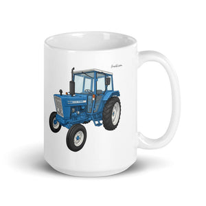 Furrow & Fields 11 oz Ford 4600 Illustration (Side) | White Glossy Mug Quality Farmers Merch