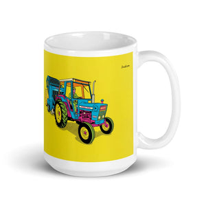 Furrow & Fields 11 oz Ford 7600 Pop Art | White Glossy Mug Quality Farmers Merch