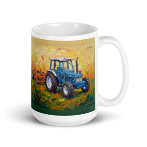 Furrow & Fields 11 oz Ford 7810 Generation III Splash Art | White Glossy Mug Quality Farmers Merch
