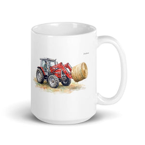 Furrow & Fields 11 oz Massey Ferguson 3070 Autotronic Watercolor | White Glossy Mug Quality Farmers Merch