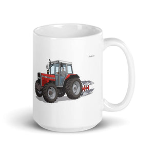 Furrow & Fields 11 oz Massey Ferguson 375 | White Glossy Mug Quality Farmers Merch