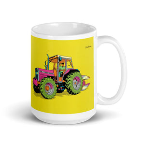 Furrow & Fields 11 oz Massey Ferguson 375 Pop Art | White Glossy Mug Quality Farmers Merch