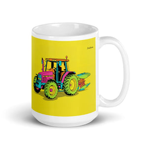 Furrow & Fields 11 oz Massey Ferguson 6255 Pop Art | White Glossy Mug Quality Farmers Merch