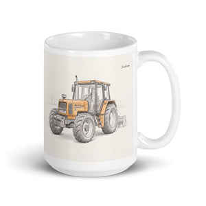 Furrow & Fields 11 oz Renault 106-54 TL Pencil Sketch | White Glossy Mug Quality Farmers Merch