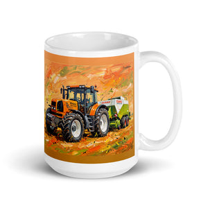 Furrow & Fields 11 oz Renault Atles 926 RZ Splash Art | White Glossy Mug Quality Farmers Merch