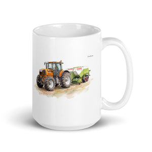 Furrow & Fields 11 oz Renault Atles 926 RZ Watercolor | White Glossy Mug Quality Farmers Merch