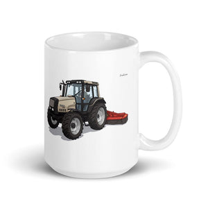 Furrow & Fields 11 oz Valtra 6750 Illustration | White Glossy Mug Quality Farmers Merch