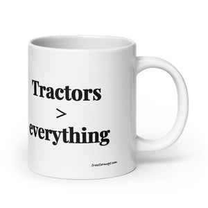 Furrow & Fields 20 oz Tractors > Everything | White Glossy Mug Quality Farmers Merch