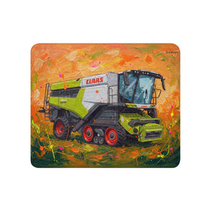 Furrow & Fields 50″×60″ CLAAS Lexion 8600 TerraTrac Splash Art | Sherpa Blanket Quality Farmers Merch