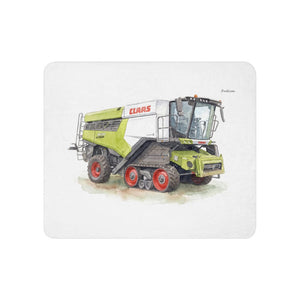 Furrow & Fields 50″×60″ CLAAS Lexion 8600 TerraTrac Watercolor | Sherpa Blanket Quality Farmers Merch