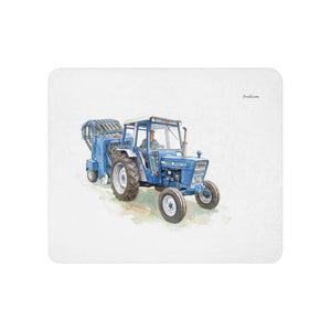 Furrow & Fields 50″×60″ Ford 7600 Watercolor | Sherpa Blanket Quality Farmers Merch