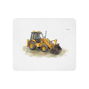 Furrow & Fields 50″×60″ JCB 3CX Sitemaster Plus Watercolor | Sherpa Blanket Quality Farmers Merch