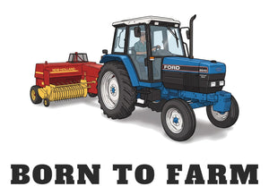 Furrow & Fields Baby Bodysuit Baby Ford 6640 Tractor Bodysuit – Born to Farm Quality Farmers Merch