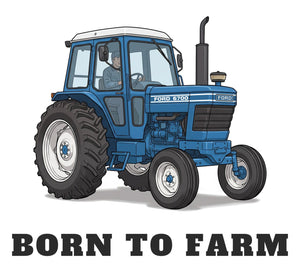 Furrow & Fields Baby Bodysuit Baby Ford 6700 Tractor Bodysuit – Born to Farm Quality Farmers Merch