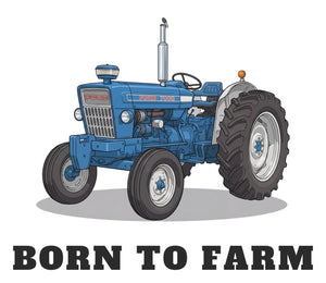 Furrow & Fields Baby Bodysuit Baby Ford 7000 Tractor Bodysuit – Born to Farm Quality Farmers Merch
