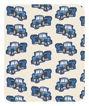 Furrow & Fields Baby Bodysuit Baby Ford 7600 Tractor Bodysuit – Cream Pattern Quality Farmers Merch