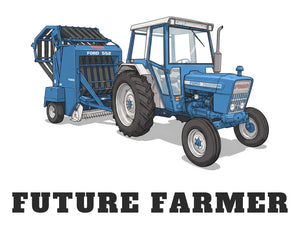 Furrow & Fields Baby Bodysuit Baby Ford 7600 Tractor Bodysuit – Future Farmer Quality Farmers Merch