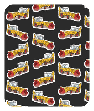Furrow & Fields Baby Bodysuit Baby JCB 3C II Digger Bodysuit – Charcoal Pattern Quality Farmers Merch