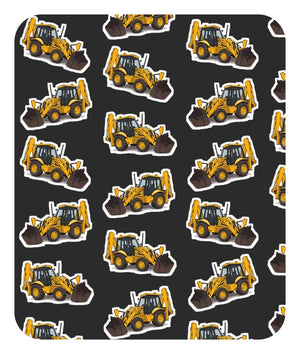 Furrow & Fields Baby Bodysuit Baby JCB 3CX Sitemaster Plus Digger Bodysuit – Charcoal Pattern Quality Farmers Merch