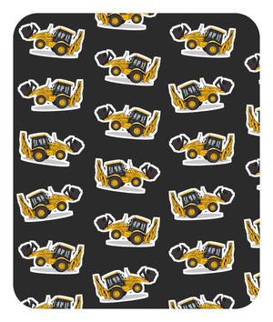 Furrow & Fields Baby Bodysuit Baby JCB 3CX Sitemaster SRS Digger Bodysuit – Charcoal Pattern Quality Farmers Merch