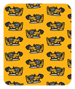 Furrow & Fields Baby Bodysuit Baby JCB 3CX Sitemaster SRS Digger Bodysuit – Yellow Pattern Quality Farmers Merch