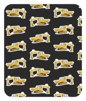 Furrow & Fields Baby Bodysuit Baby JCB 806 Digger Bodysuit – Charcoal Pattern Quality Farmers Merch