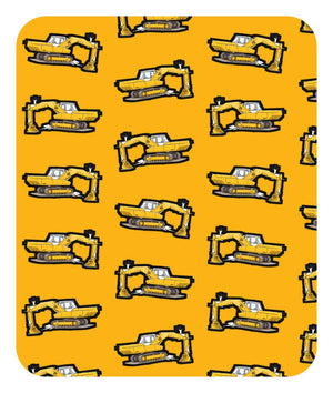 Furrow & Fields Baby Bodysuit Baby JCB 806 Digger Bodysuit – Yellow Pattern Quality Farmers Merch