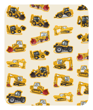 Furrow & Fields Baby Bodysuit Baby JCB Diggers Bodysuit – Cream Pattern Quality Farmers Merch