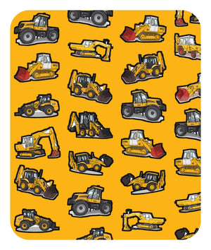 Furrow & Fields Baby Bodysuit Baby JCB Diggers Bodysuit – Yellow Pattern Quality Farmers Merch