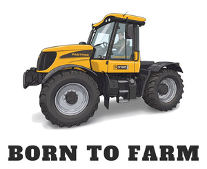 Furrow & Fields Baby Bodysuit Baby JCB Fastrac 3190 Tractor Bodysuit – Born to Farm Quality Farmers Merch