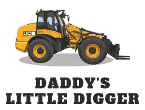 Furrow & Fields Baby Bodysuit Baby JCB TM420 Digger Bodysuit – Daddy's Little Digger Quality Farmers Merch