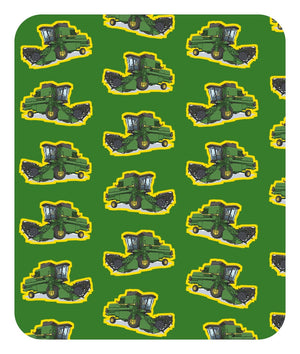 Furrow & Fields Baby Bodysuit Baby John Deere 1085 Combine Bodysuit – Green Pattern Quality Farmers Merch