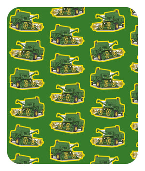 Furrow & Fields Baby Bodysuit Baby John Deere 530 Combine Bodysuit – Green Pattern Quality Farmers Merch