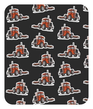 Furrow & Fields Baby Bodysuit Baby Massey Ferguson 1200 Tractor Bodysuit – Charcoal Pattern Quality Farmers Merch