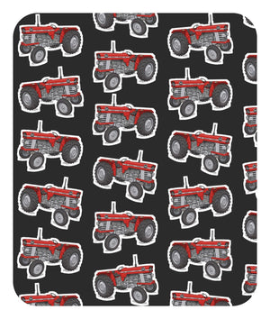 Furrow & Fields Baby Bodysuit Baby Massey Ferguson 165 Tractor Bodysuit – Charcoal Pattern Quality Farmers Merch