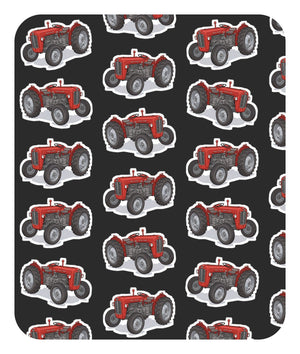 Furrow & Fields Baby Bodysuit Baby Massey Ferguson 35X Tractor Bodysuit – Charcoal Pattern Quality Farmers Merch