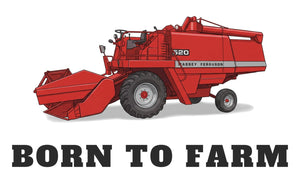 Furrow & Fields Baby Bodysuit Baby Massey Ferguson 520 Combine Bodysuit – Born to Farm Quality Farmers Merch